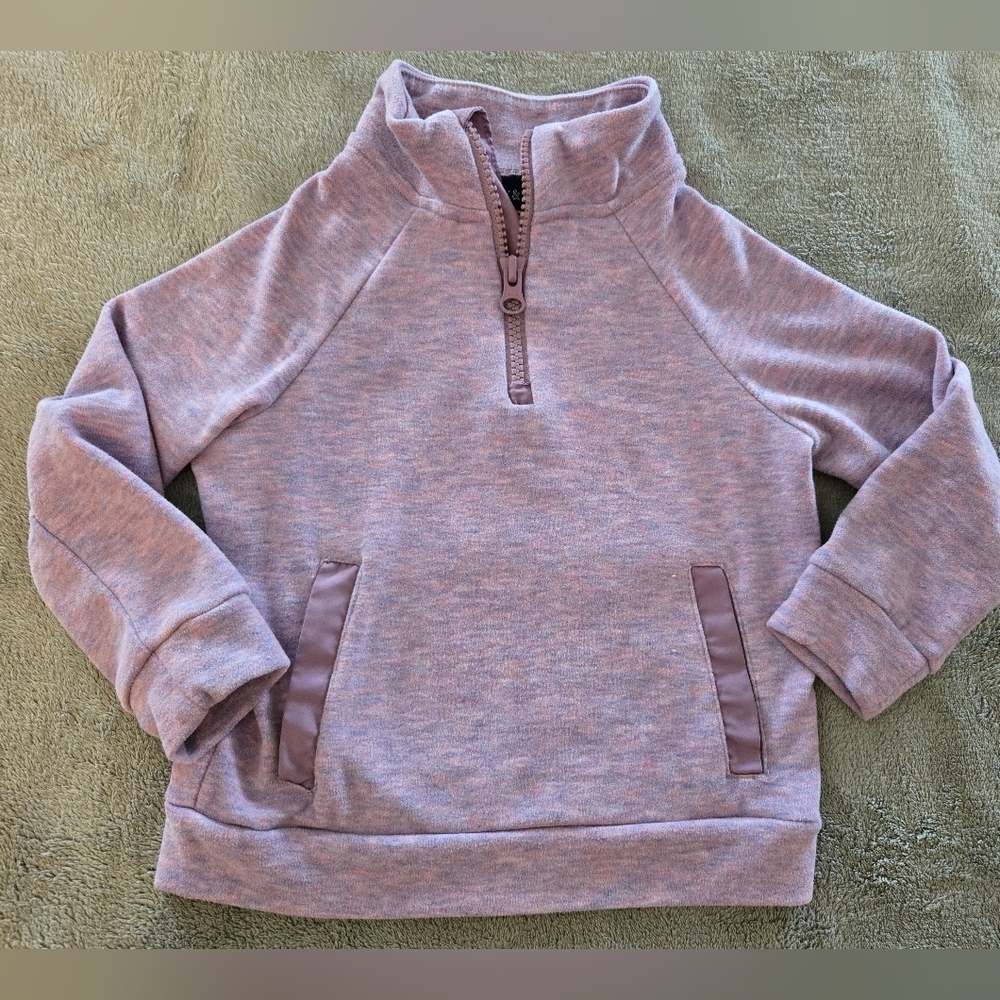 Andy & Evan Toddler Purple Quarter-Zip Pullover